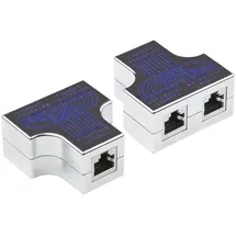 Good Connections Modular T-Adapter - 1x RJ45-Buchse an 2X RJ45-Buchse - Belegung 1:1