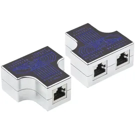 Good Connections Modular T-Adapter - 1x RJ45-Buchse an 2X RJ45-Buchse - Belegung 1:1