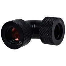 Alphacool HT 13mm HardTube Anschraubtülle 90° L-Verbinder für Plexi- Messingrohre - Gerändelt - Dunkelschwarz