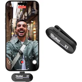 Rollei Hear:Me Mobile Lavalier Mikrofon Kabellos, Ansteckmikrofon USB C für iPhone 15/16/Andriod Typ-C Geräte, Professionelle Mikrofon