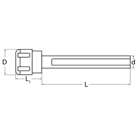 tecwerk Spannzangenfutter ER Spann-D.1-16mm Schaft-D.20mm Schaft-L.150mm