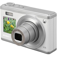 60 MP 4K Ultra HD Digitalkamera mit Dual-Bildschirm, Autofokus, Anti-Shake, 10-Fach Optischem Zoom, Tragbar und Kompakt für Outdoor-Fotografie (White)