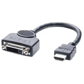 Lindy 41227 HDMI Stecker DVI-D Buchse Adapterkabel 0.2m