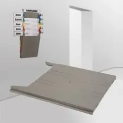 Eichner Wandsortierer "FLAT" Ablagefach, grau, für A4 hoch Belege