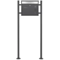 ML-Design Standbriefkasten mit Namensschild, Briefkastenanlage, Briefkastenständer Anthrazit 120 cm