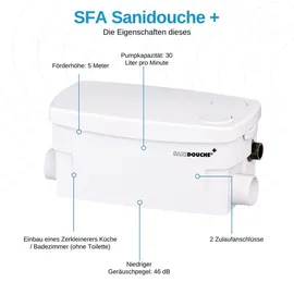 SFA Sanibroy SaniDouche + Kleinhebeanlage