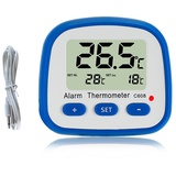 Digitales Kühl-Gefrier-Thermometer-mit-Magnet und Stander Einfache Anzeige Kühlschrank-Thermometer mit LED-Anzeige Hi Lo Temperatur-Alarm Raumthermometer mit größerem LCD-Display für die Küche (1)