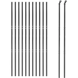 vidaXL Maschendrahtzaun Anthrazit 1,6x25 m Verzinkter Stahl -