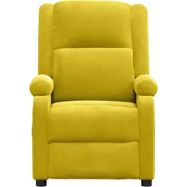 vidaXL Relaxsessel Elektrisch Samt 144,5 x 82 x 0 cm Gelb mit Liegeposition