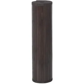 vidaXL Teppich, Rechteckig Dunkelbraun 80x500 cm Bambus