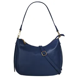 CLUTY Umhängetasche Blau – Made in Italy, echtes Leder