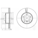 Delphi Bremsscheibe - DELPHI BG4172C