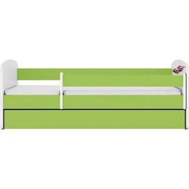 raumhirsch furniture Kinderbett Rennwagen 80 x 180 cm Holzwerkstoff grün