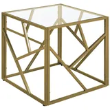 Beliani Beistelltisch Glas Gold Orland