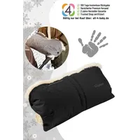 Fellhof Kinderwagen-Handwärmer aus Lammfell Schwarz