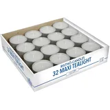 Cereria Di Giorgio Teelichter Maxi 32 Stück 5,9 x 5,9 x 2,3 cm weiß