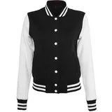 Build Your Brand Sweat College Jacke Black / White XS
