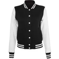 Build Your Brand Sweat College Jacke Black / White XS