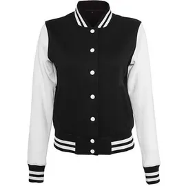 Build Your Brand Sweat College Jacke Black / White XS