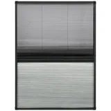 vidaXL Insektenschutz Plissee für Fenster 80 x 120 cm Silber