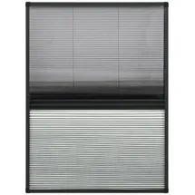 vidaXL Insektenschutz Plissee für Fenster 80 x 120 cm Silber