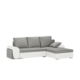 Sofa.de Ecksofa mit Beleuchtung und Schlaffunktion Emma ¦ grau ¦ Maße (cm): B: 280 H: 96 T: 184.0