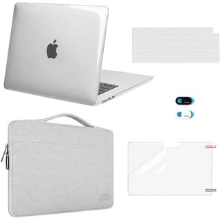 MOSISO Hülle Kompatibel mit MacBook Air 15 Zoll 2023 2024 Freigabe M3 M2 A3114 A2941 Touch ID,Plastik Hartschale Schutzhülle Case&Sleeve Tasche&Tastaturschutz&Displayschutz&Webcam Cover,Klar