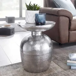 Orientalischer Beistelltisch aus Aluminium handgearbeitet