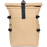 MIRROSI Rucksack Damen- und Herren-Tagesrucksack, großes Volumen XL: 19–25 L (32x48x14cm, Wasserdicht), aus hochwertigem Kunstleder, Rucksack, Daypack braun