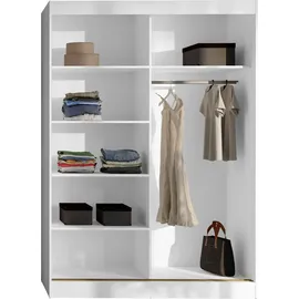 Mirjan24 Schiebetürenschrank Modin 150 x 216 x 65 cm Weiß/Gold