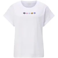 richroyal T-Shirt Shirt Print Weiß XL