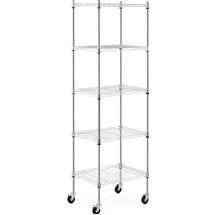 Royal Catering Metallregal Standregal Steckregal Haushaltsregal Küchenwagen 4 Rollen 50 kg