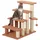 PawHut Katzentreppe 4 Stufen Hundetreppe Plüsch Braun 60 x 40 x 64 cm