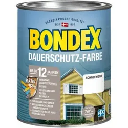 Bondex Dauerschutz-Farbe Schneeweiß 0,75L