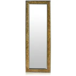 Casa Chic Norwich Spiegel Holzrahmen rechteckig 130 x 45 cm Mosaik-DesignGold