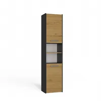Topeshop S40 ANTRACYT/ARTISAN Aufbewahrungsschrank für Badezimmer