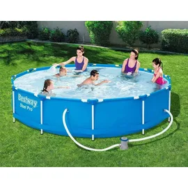 BESTWAY Steel Pro Frame Pool Set 366 x 76 cm inkl. Filterpumpe