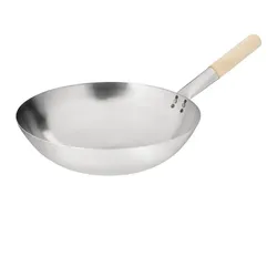 Vogue Stahl Wok runder Boden 35,5cm