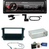 Pioneer MVH-330DAB Bluetooth DAB Einbauset für Seat Leon Alhambra Altea XL