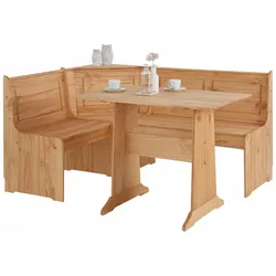 Essgruppe »Sascha«, (2 tlg.), mit Tisch und Truhen-Eckbank, Massivholz, natur gebeizt/gewachst, , 831861-0