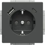 Busch-Jaeger USB-Steckdose 20 EUCB2USBAC-81 Anthrazit