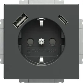 Busch-Jaeger USB-Steckdose 20 EUCB2USBAC-81 Anthrazit
