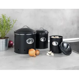 Wenko 3er-Set Vorratsdose Nero", (schwarz,