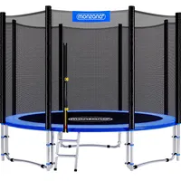 monzana Trampolin 183 cm inkl. Sicherheitsnetz, Leiter und Randabdeckung blau