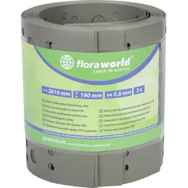 Floraworld Sichtschutzstreifen 201,5 x 19 cm grau PVC 5 St.