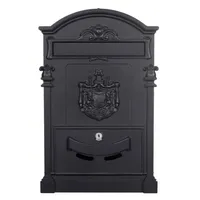 BIRENDY Antiker Briefkasten LB-001-Long Schwarz