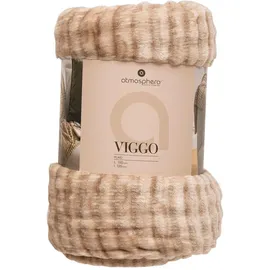 atmosphera createur d ́interieur Fleecedecke 125 x 150 cm Beige