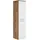 Badplaats - Badezimmer Badschrank Saturnus 130cm Eiche Weiß - Regal Schrank
