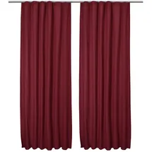 Beautissu Amelie Luna Kräuselband 140 x 245 cm rot 2 St.