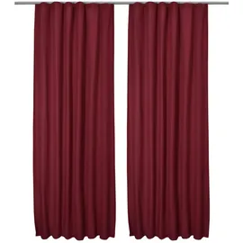 Beautissu Amelie Luna Kräuselband 140 x 245 cm rot 2 St.